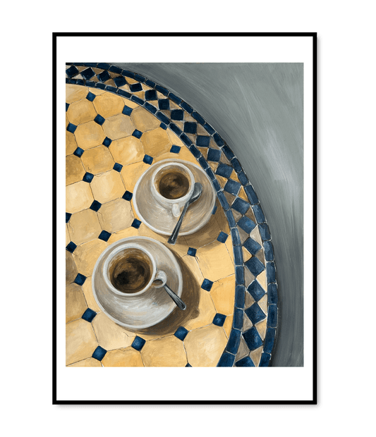 "Espressos in Amalfi" Art Print